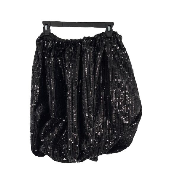 Nichole Lynel The Label skirt sequin bubble black Medium M - Picture 2 of 3